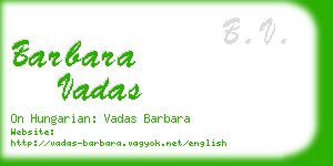 barbara vadas business card
